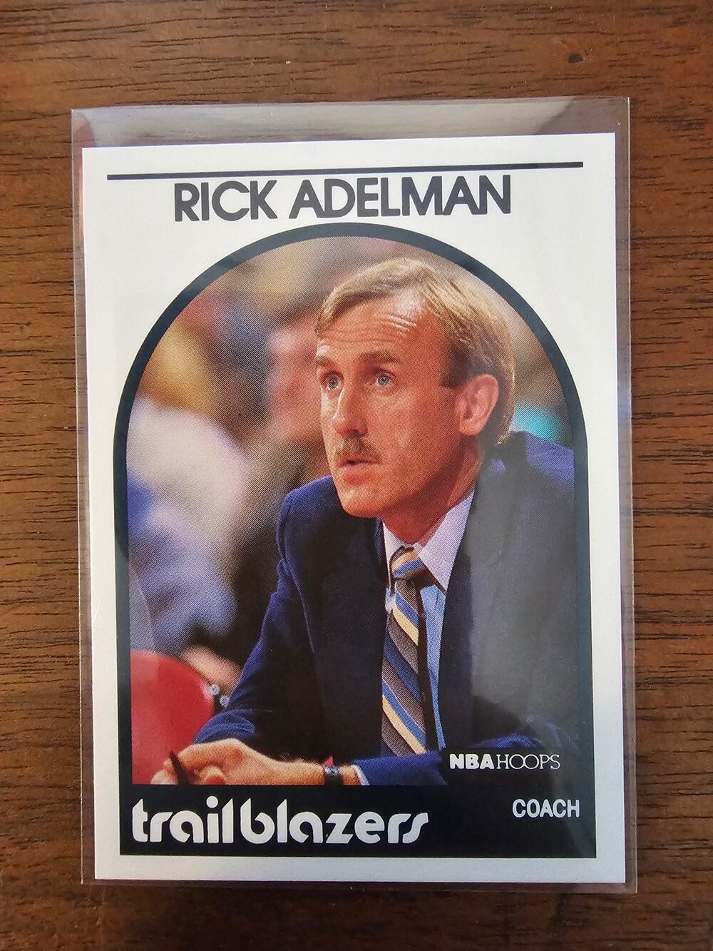Rick Adelman 1989-1990 NBA Hoops #291 - Portland Trail Blazers - Fresh Pull
